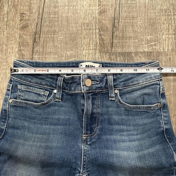 Paige Verdugo Jeans Skinny Mid Rise Cropped Stretch Denim Skinny Forever Size 24 - Picture 2 of 12